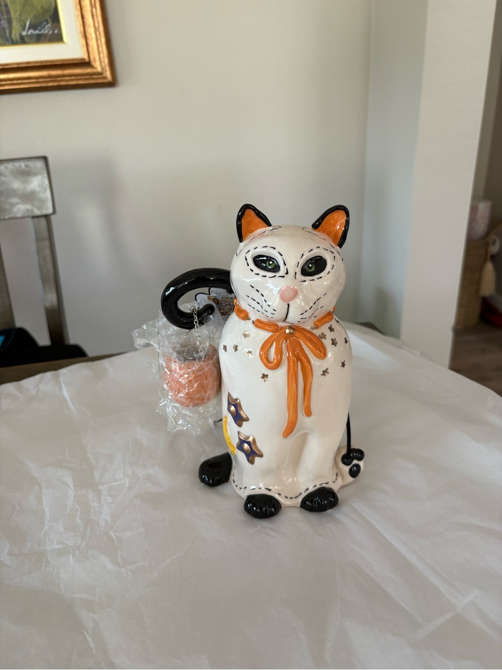 HALLOWEEN GHOST CAT -BLUE SKY CLAYWORKS
